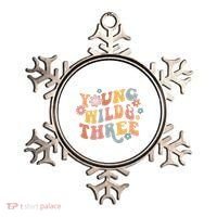 Young Wild & Three Retro Groovy 3rd Birthday Ornament thumb 0