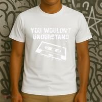 You Wouldnt Understand Vintage Pen & Cassette Tape Music T-Shirt thumb 3