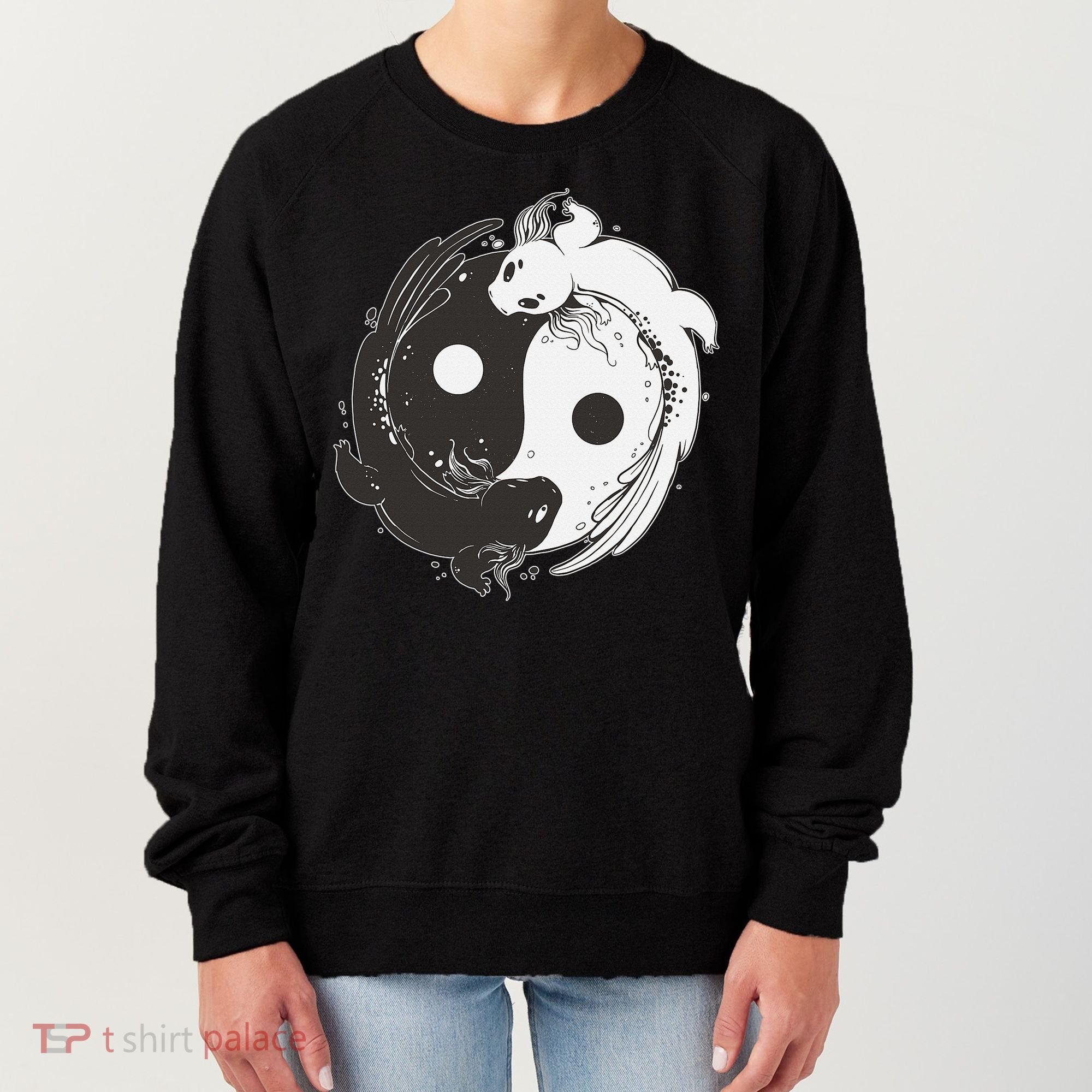 Yin Yang Axolotls  Zen Axolotl Meditation Yoga   Women's Sweatshirt