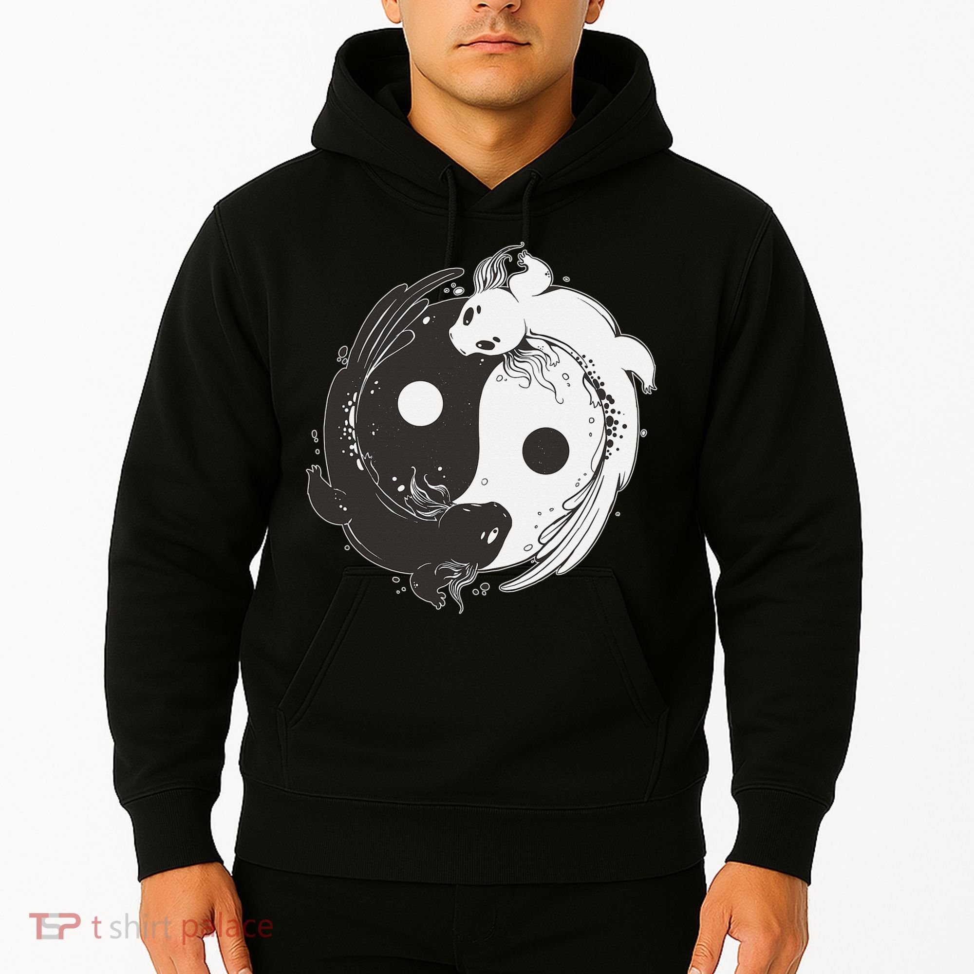 Yin Yang Axolotls  Zen Axolotl Meditation Yoga   Hoodie