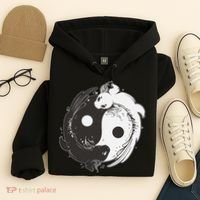 Yin Yang Axolotls  Zen Axolotl Meditation Yoga   Hoodie thumb 4