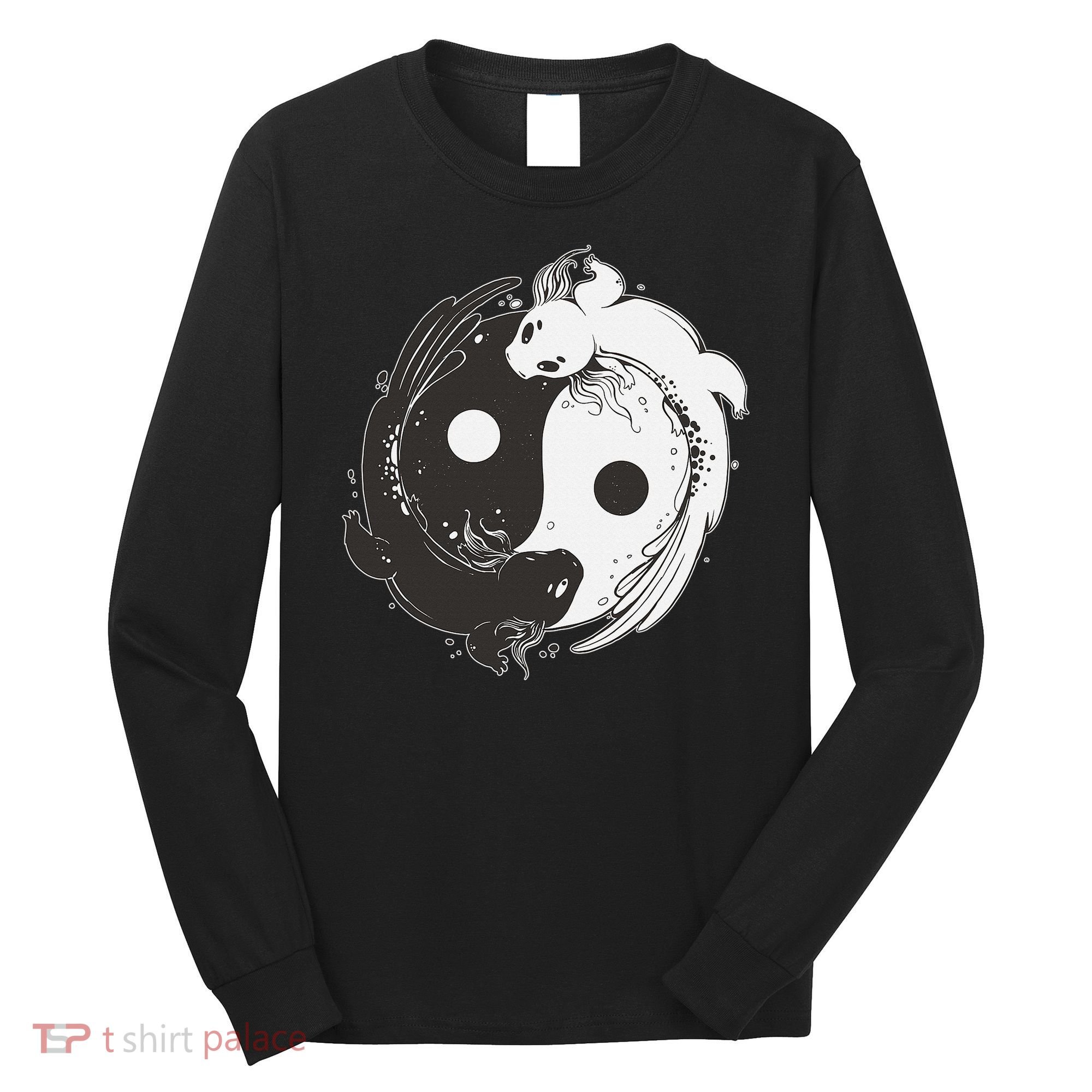 Yin Yang Axolotls  Zen Axolotl Meditation Yoga   Long Sleeve Shirt