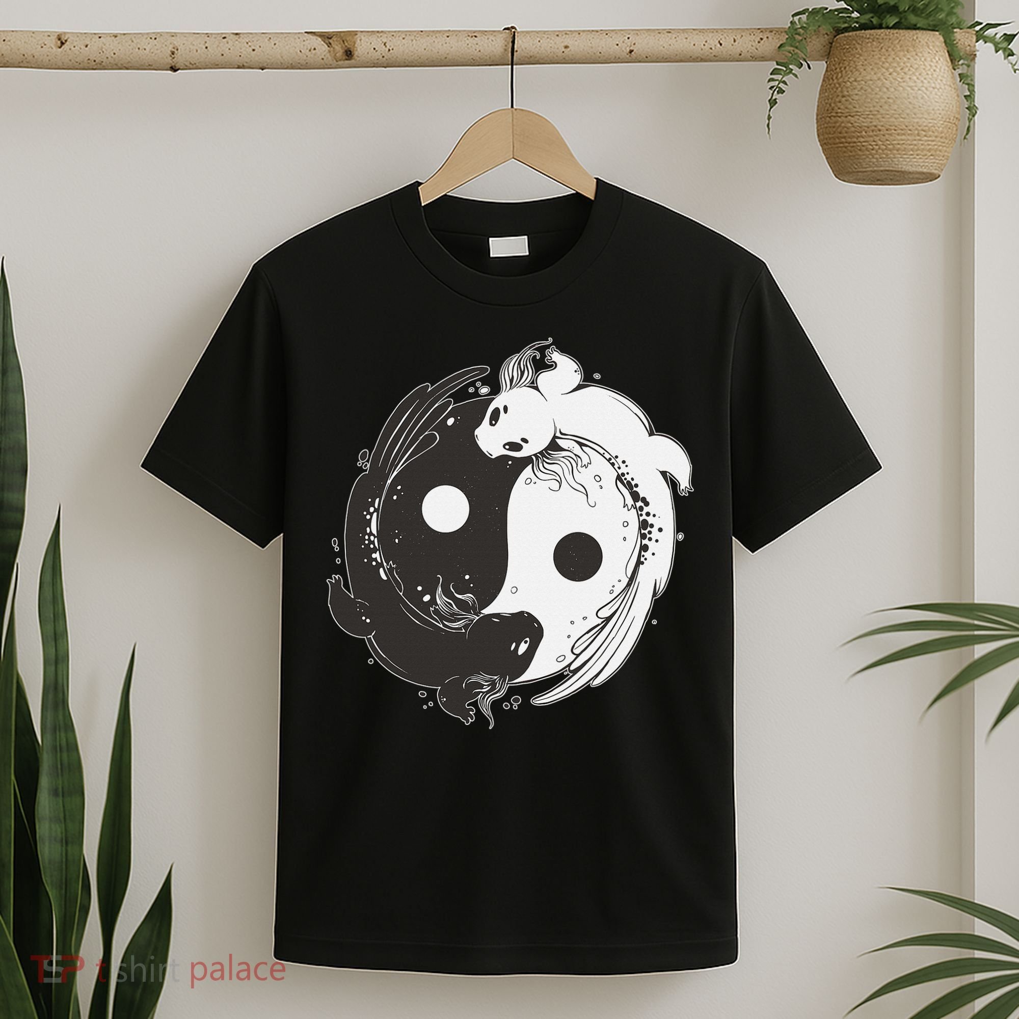 Yin Yang Axolotls  Zen Axolotl Meditation Yoga   T-Shirt