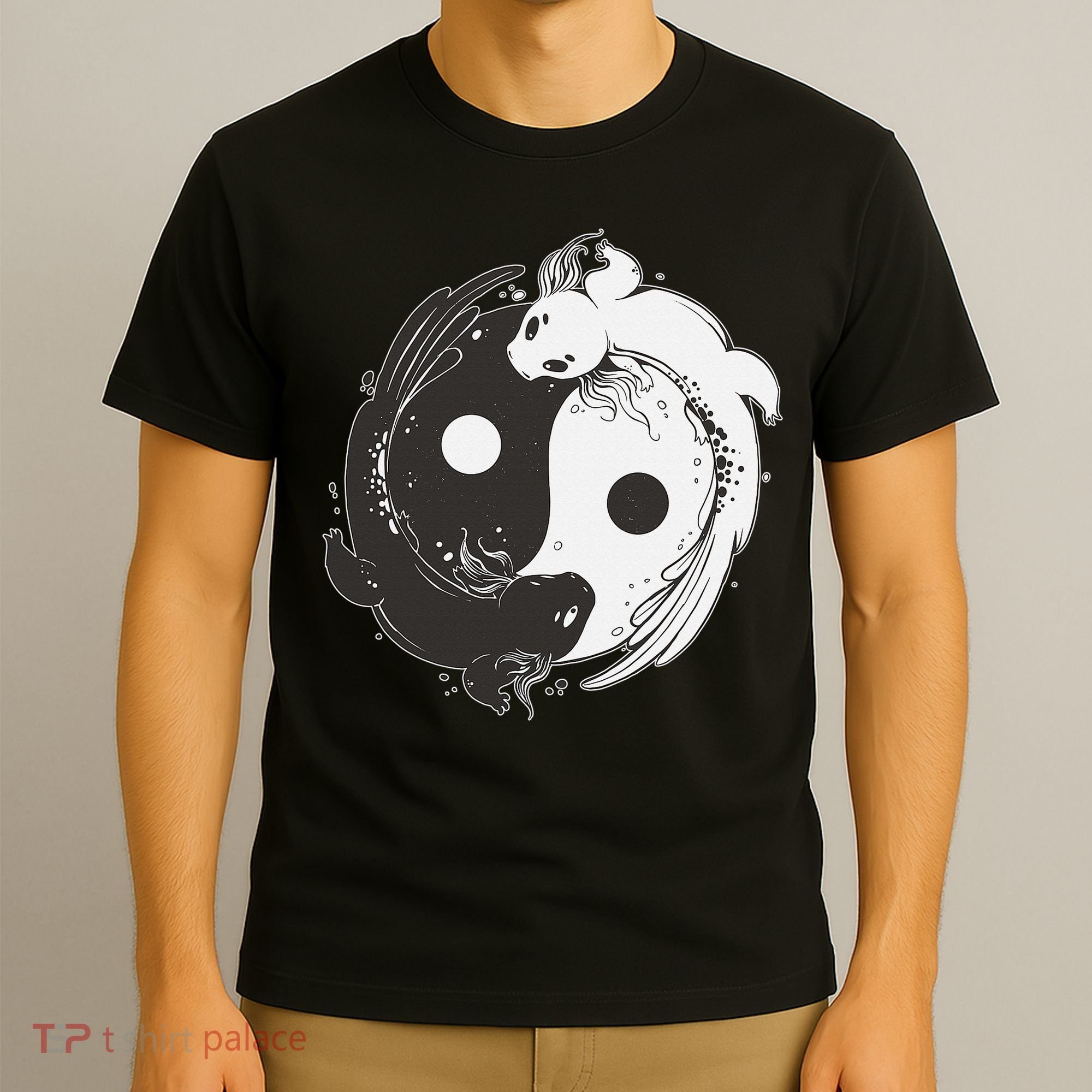 Yin Yang Axolotls  Zen Axolotl Meditation Yoga   T-Shirt