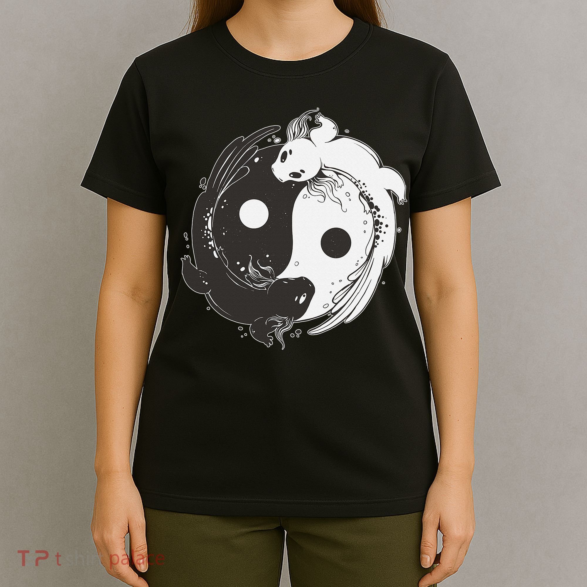 Yin Yang Axolotls  Zen Axolotl Meditation Yoga   T-Shirt