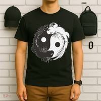 Yin Yang Axolotls  Zen Axolotl Meditation Yoga   T-Shirt thumb 6