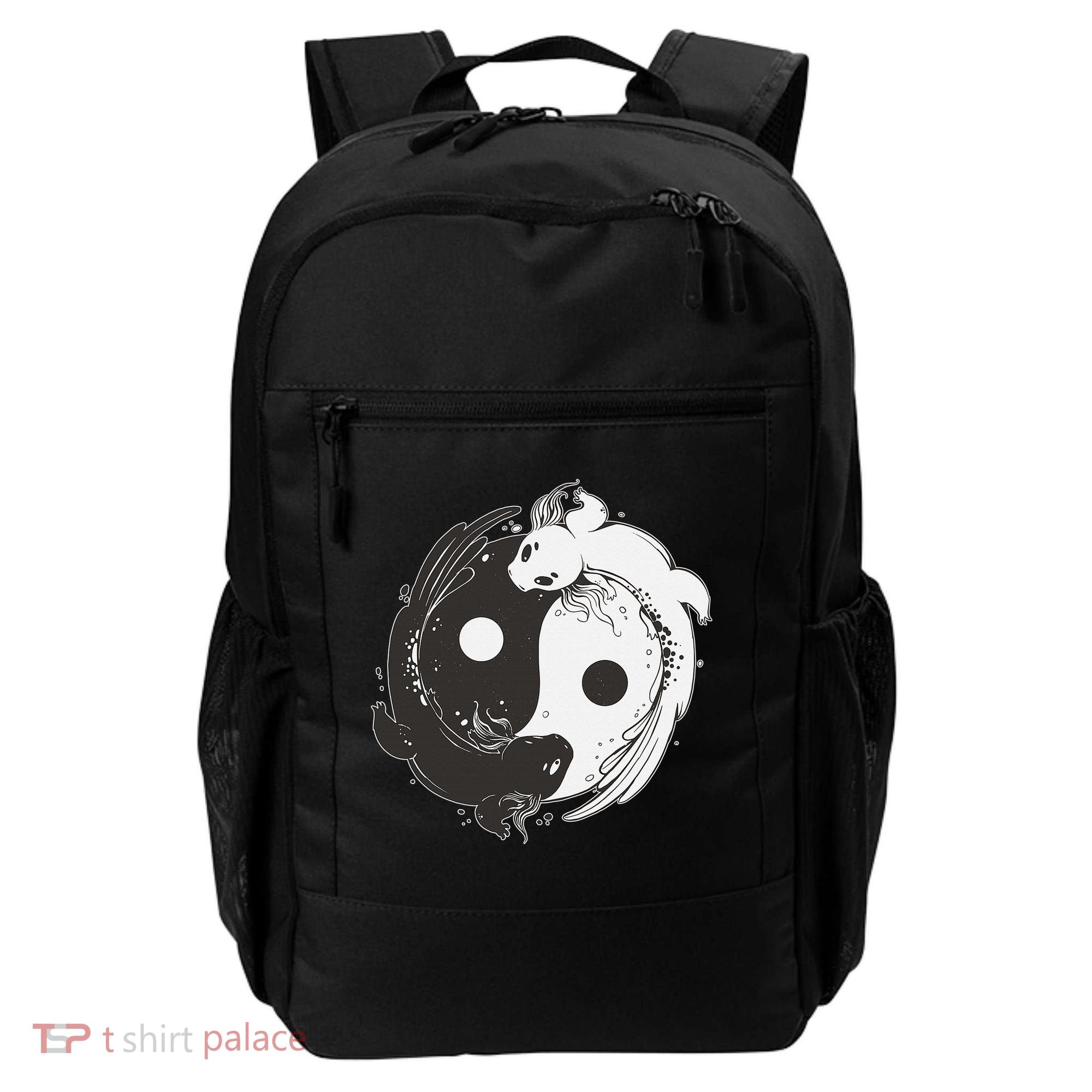 Yin Yang Axolotls  Zen Axolotl Meditation Yoga   Backpack