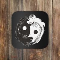 Yin Yang Axolotls  Zen Axolotl Meditation Yoga   Coaster thumb 0