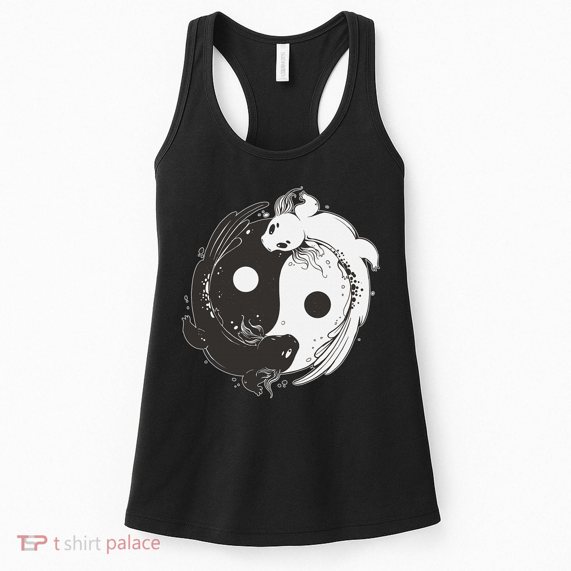 Yin Yang Axolotls  Zen Axolotl Meditation Yoga   Women's Tank Top