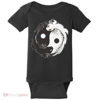 Yin Yang Axolotls  Zen Axolotl Meditation Yoga   Baby Bodysuit thumb 0