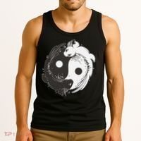 Yin Yang Axolotls  Zen Axolotl Meditation Yoga   Tank Top thumb 3