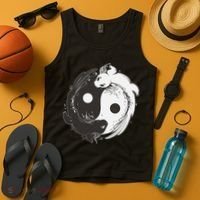 Yin Yang Axolotls  Zen Axolotl Meditation Yoga   Tank Top thumb 4