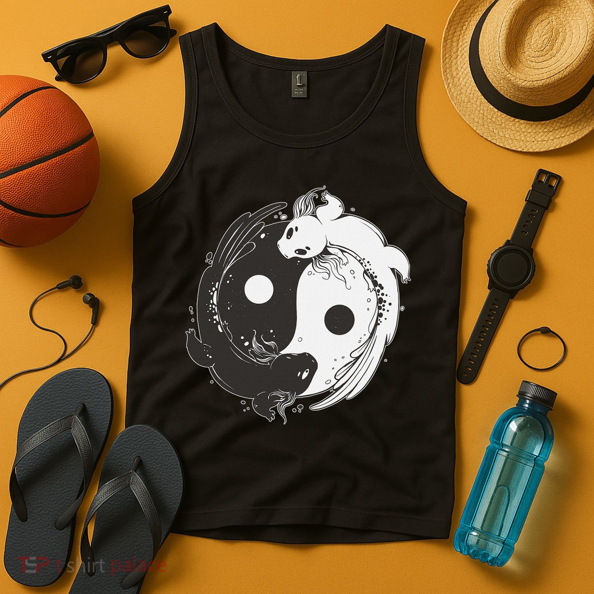 Yin Yang Axolotls  Zen Axolotl Meditation Yoga   Tank Top