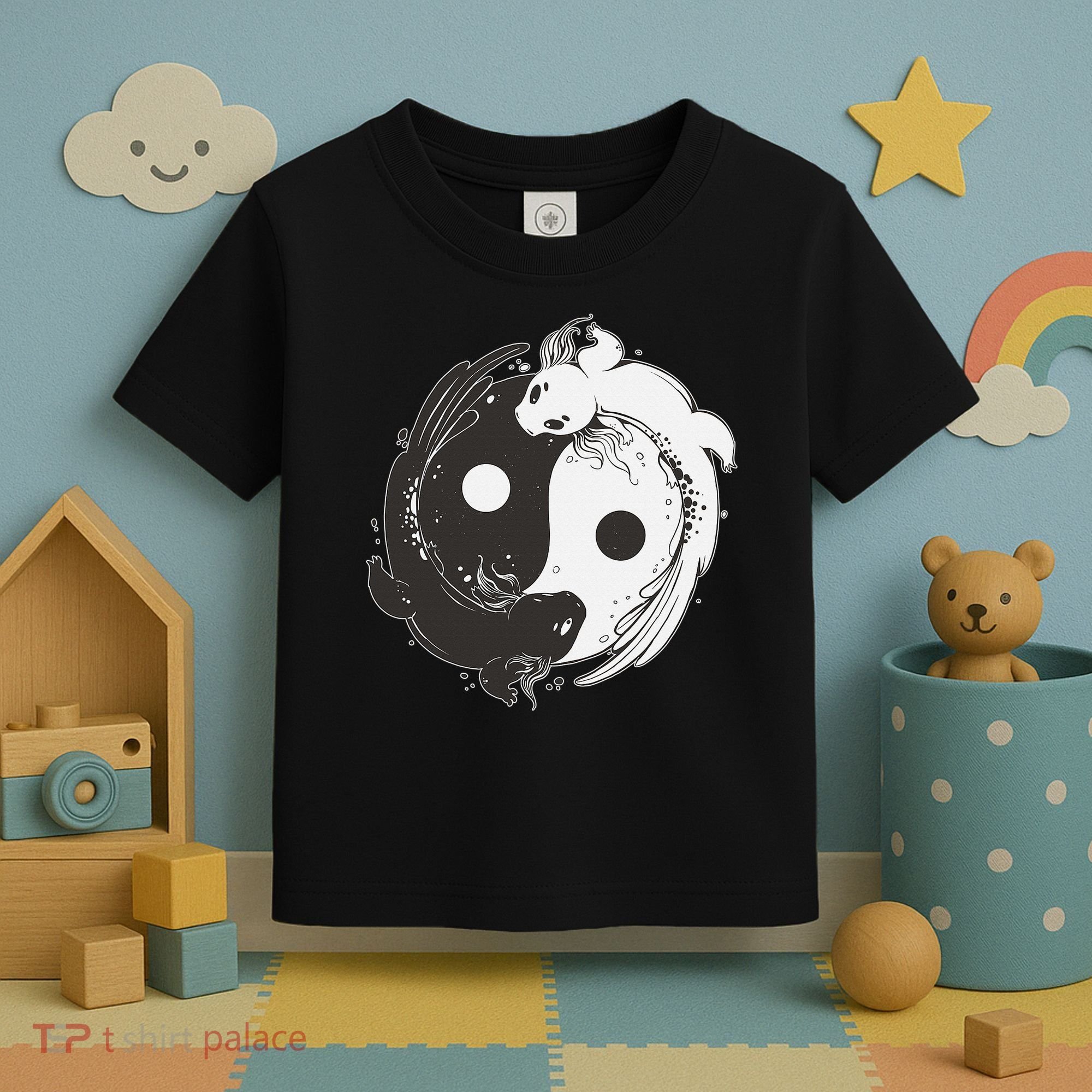 Yin Yang Axolotls  Zen Axolotl Meditation Yoga   Toddler T-Shirt