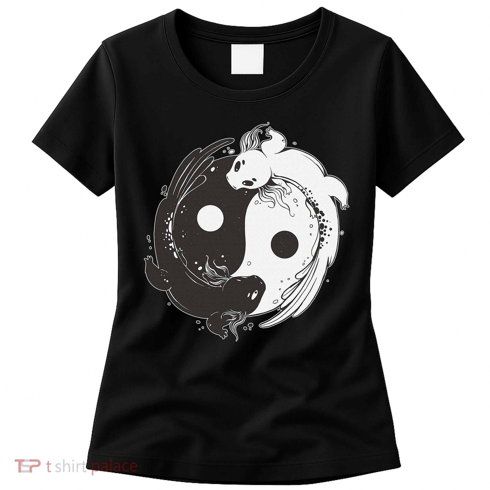 Yin Yang Axolotls  Zen Axolotl Meditation Yoga   Women's T-Shirt