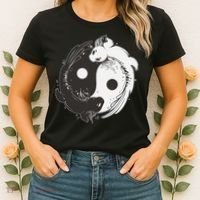 Yin Yang Axolotls  Zen Axolotl Meditation Yoga   Women's T-Shirt thumb 2
