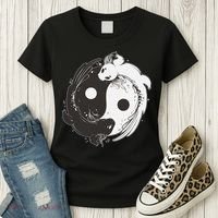 Yin Yang Axolotls  Zen Axolotl Meditation Yoga   Women's T-Shirt thumb 3