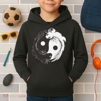 Yin Yang Axolotls  Zen Axolotl Meditation Yoga   Kids Hoodie thumb 2