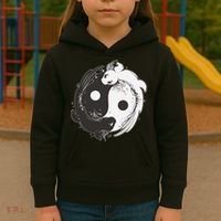 Yin Yang Axolotls  Zen Axolotl Meditation Yoga   Kids Hoodie thumb 3