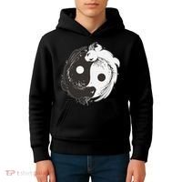 Yin Yang Axolotls  Zen Axolotl Meditation Yoga   Kids Hoodie thumb 4