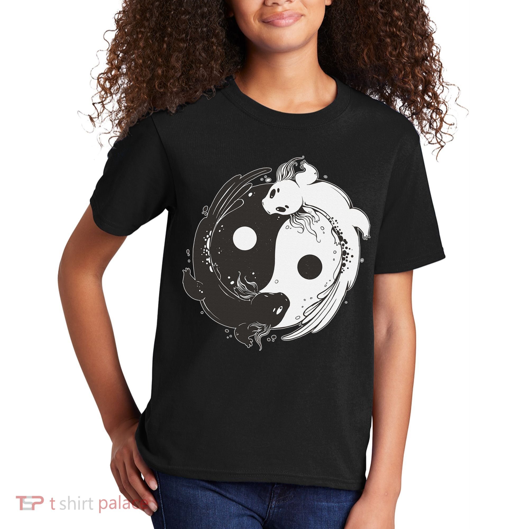 Yin Yang Axolotls  Zen Axolotl Meditation Yoga   Kids T-Shirt