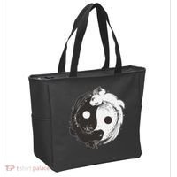 Yin Yang Axolotls  Zen Axolotl Meditation Yoga   Tote Bag thumb 2