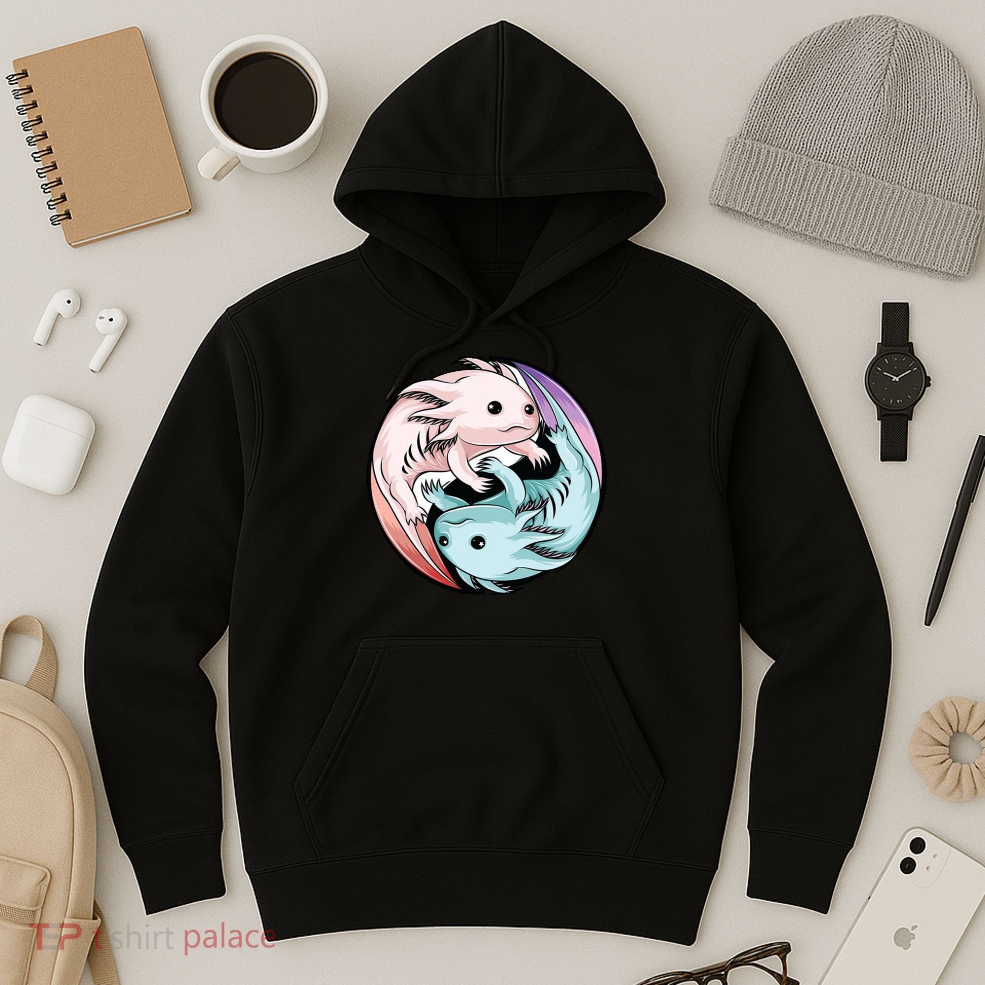 Ying Yang Axolotls Hoodie