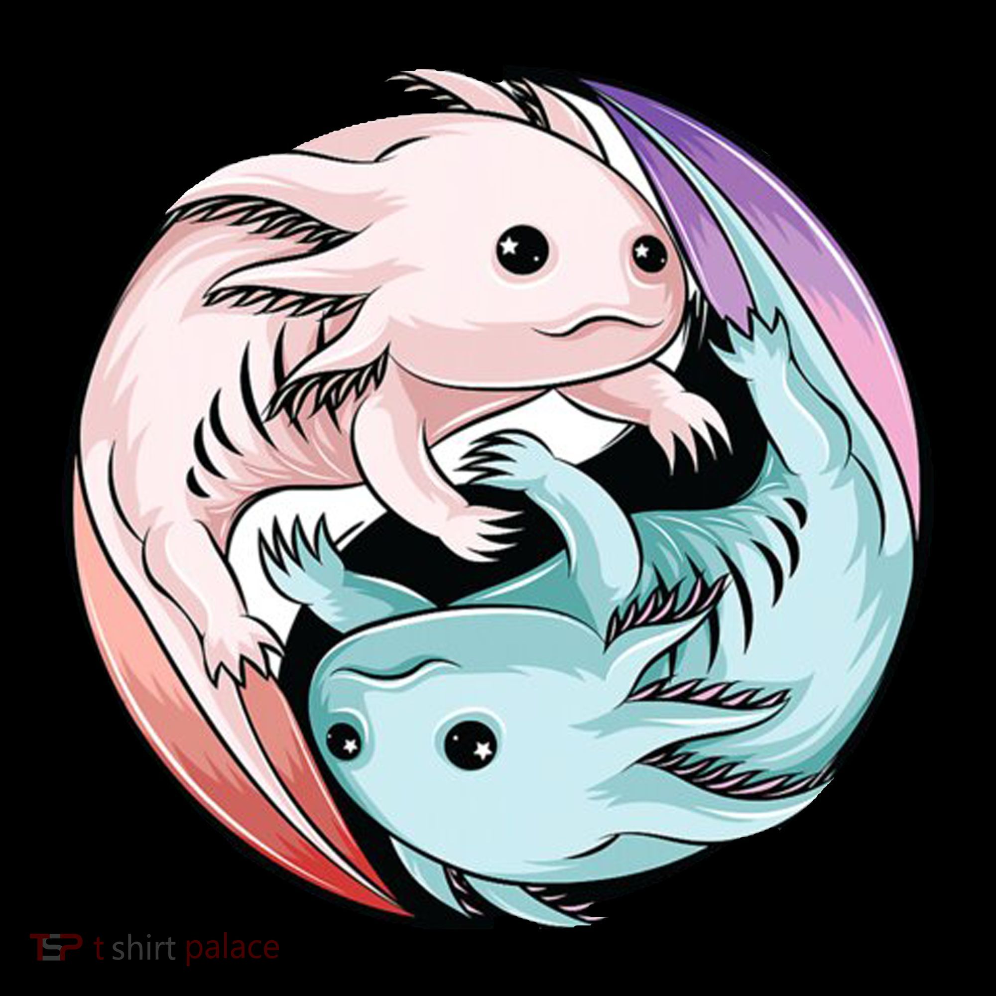 Ying Yang Axolotls Bucket Hat