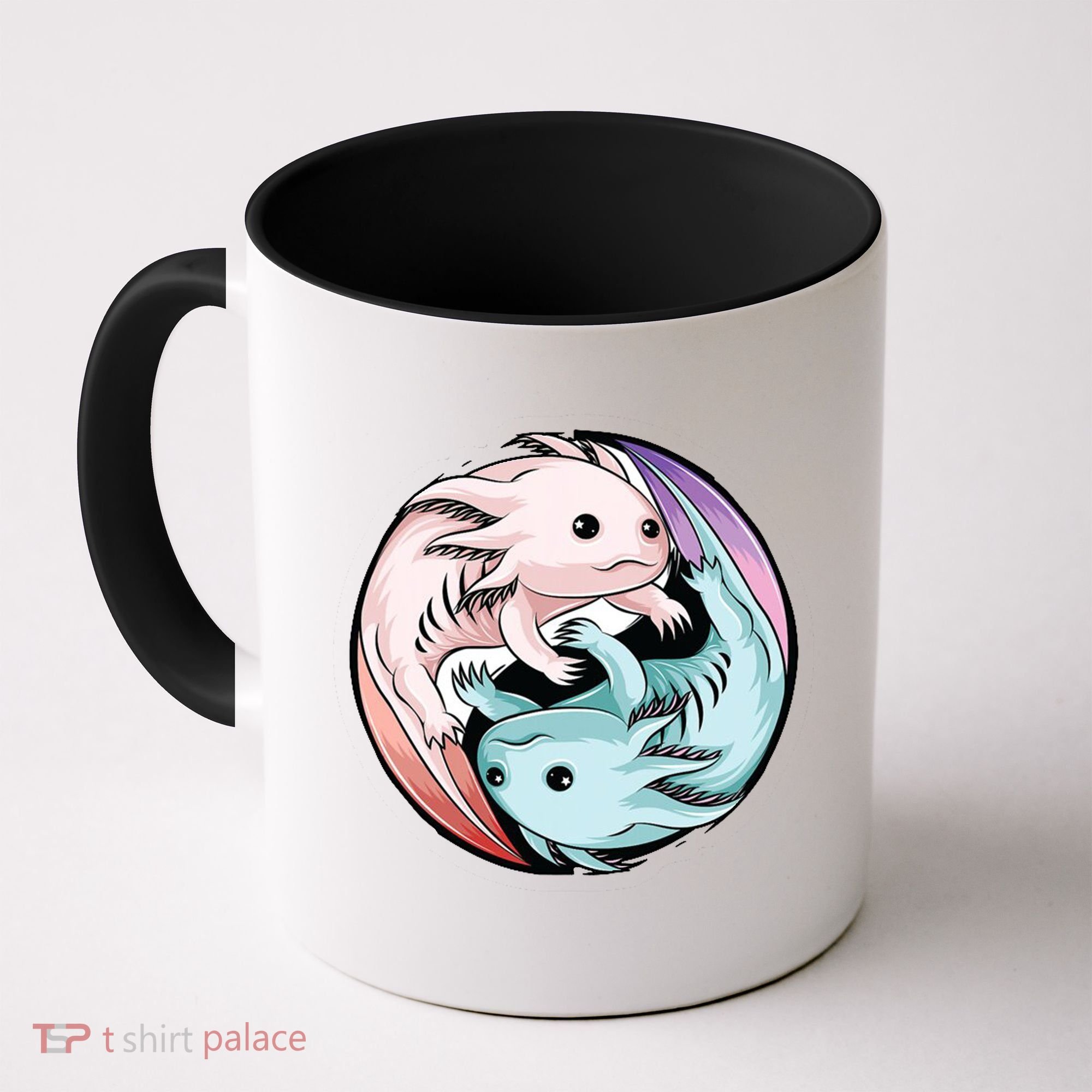Ying Yang Axolotls Coffee Mug