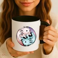Ying Yang Axolotls Coffee Mug thumb 3