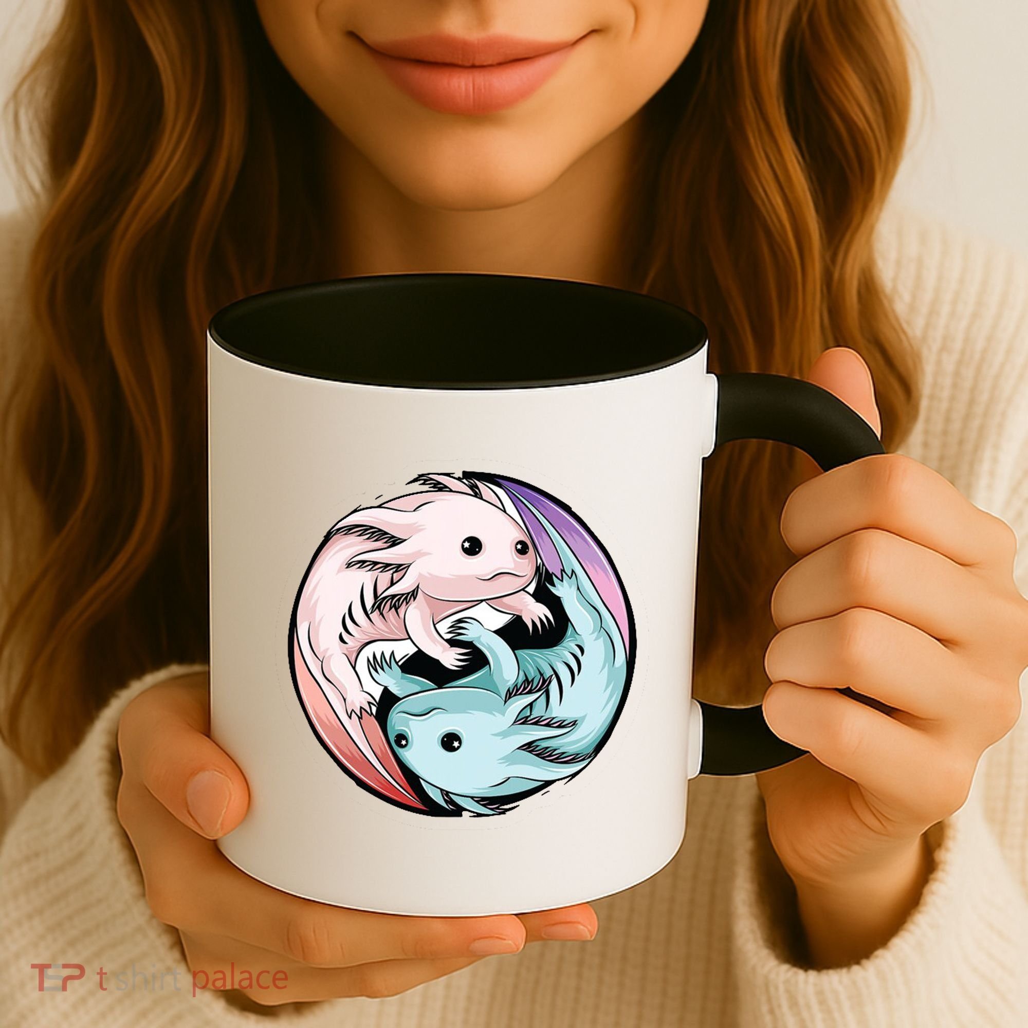 Ying Yang Axolotls Coffee Mug