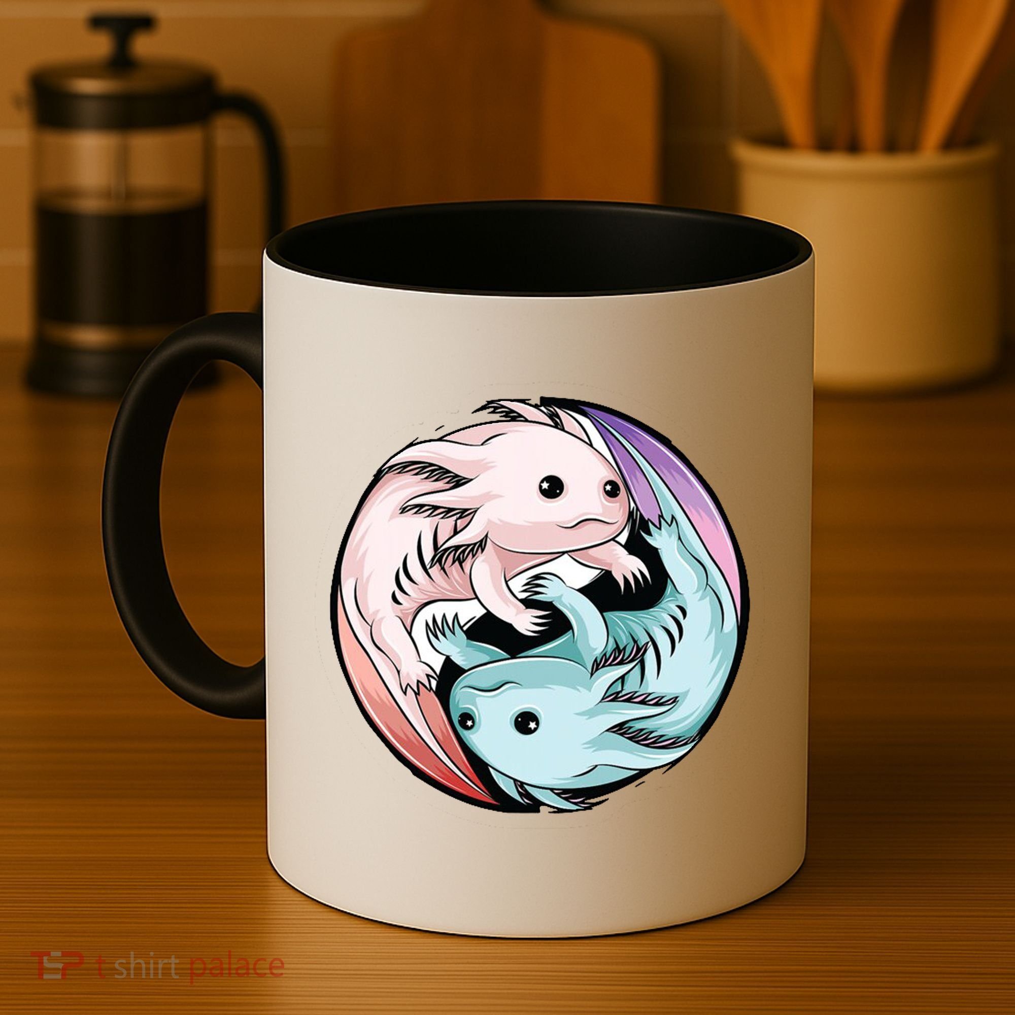 Ying Yang Axolotls Coffee Mug