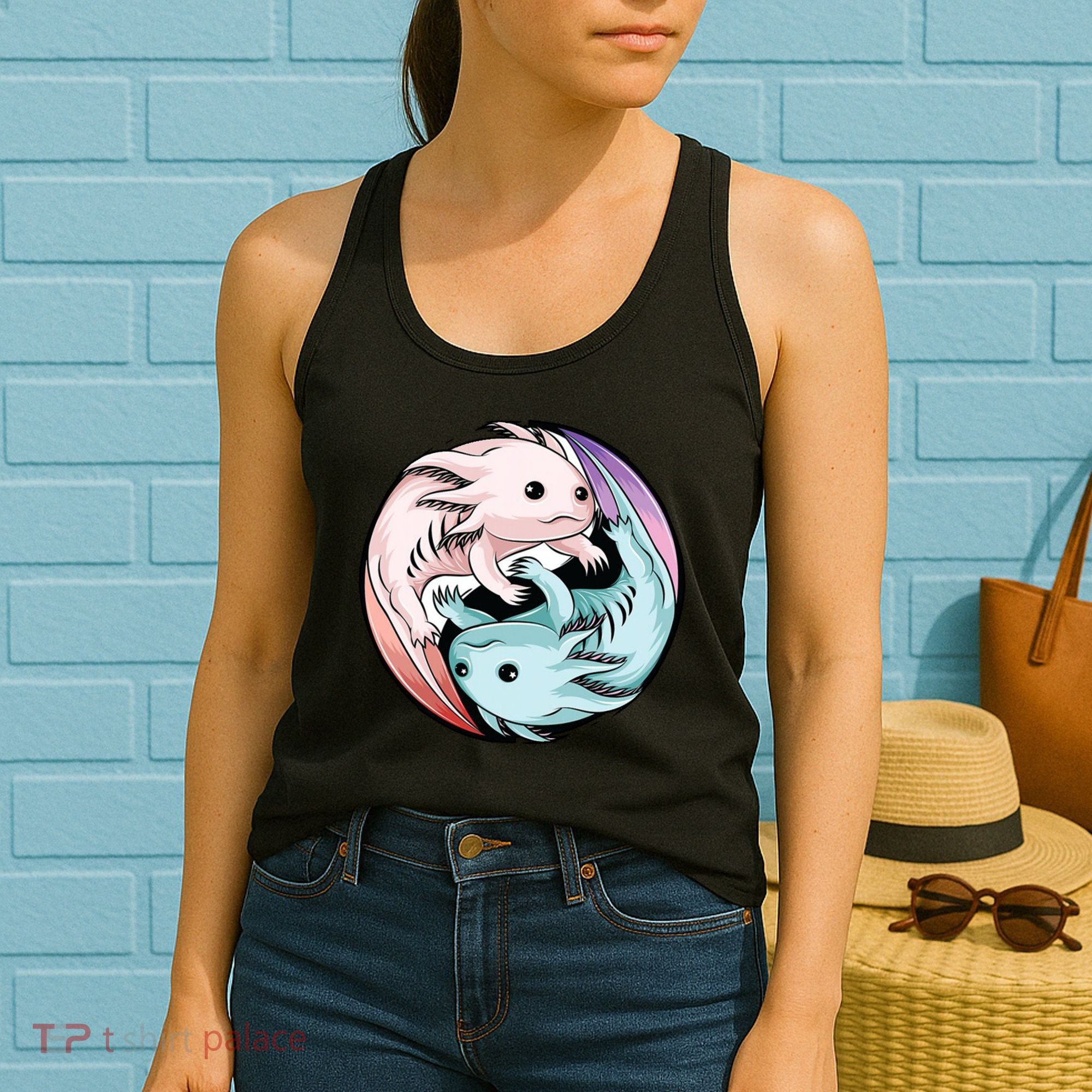 Ying Yang Axolotls Women's Tank Top