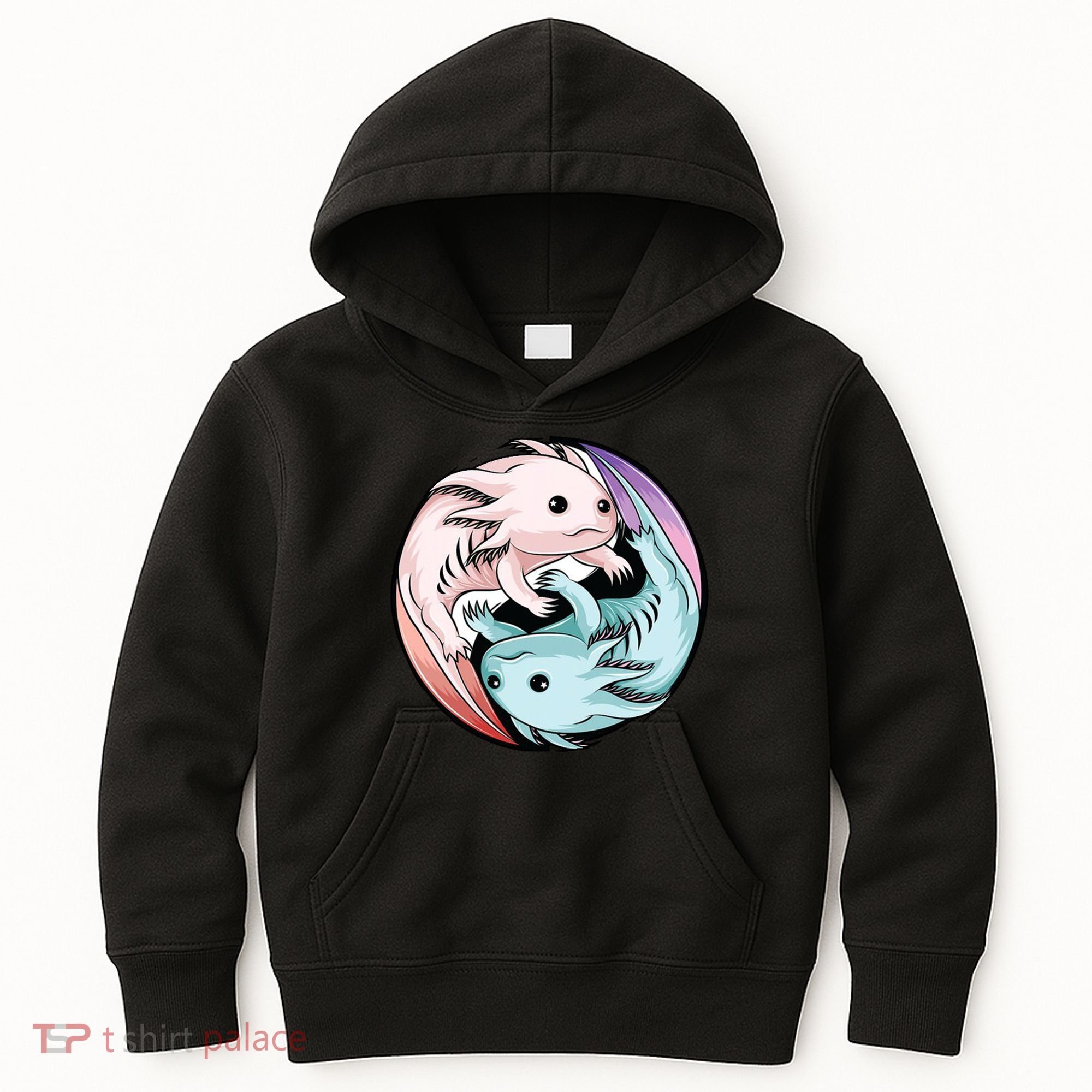 Ying Yang Axolotls Kids Hoodie