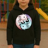 Ying Yang Axolotls Kids Hoodie thumb 3