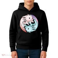 Ying Yang Axolotls Kids Hoodie thumb 4