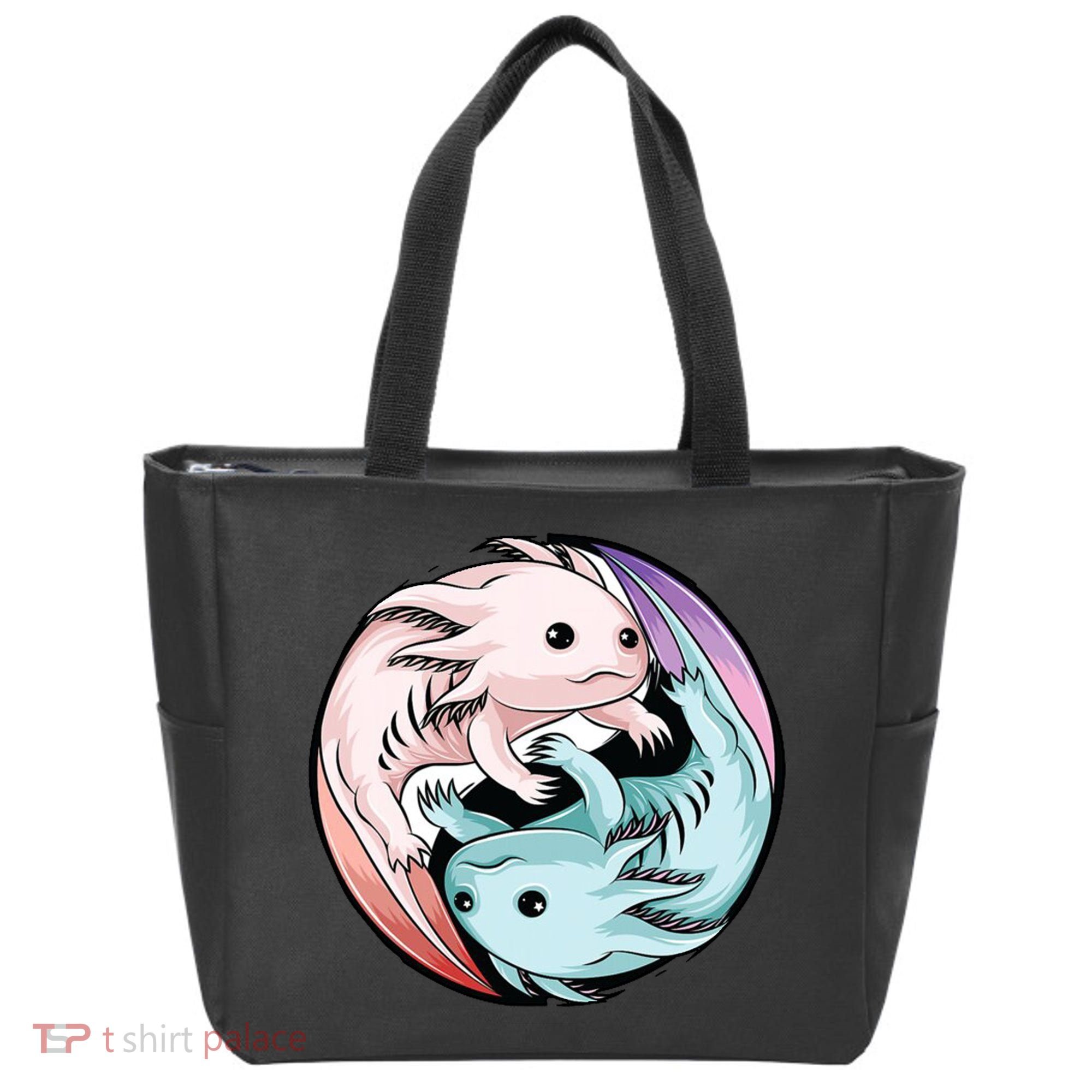 Ying Yang Axolotls Tote Bag