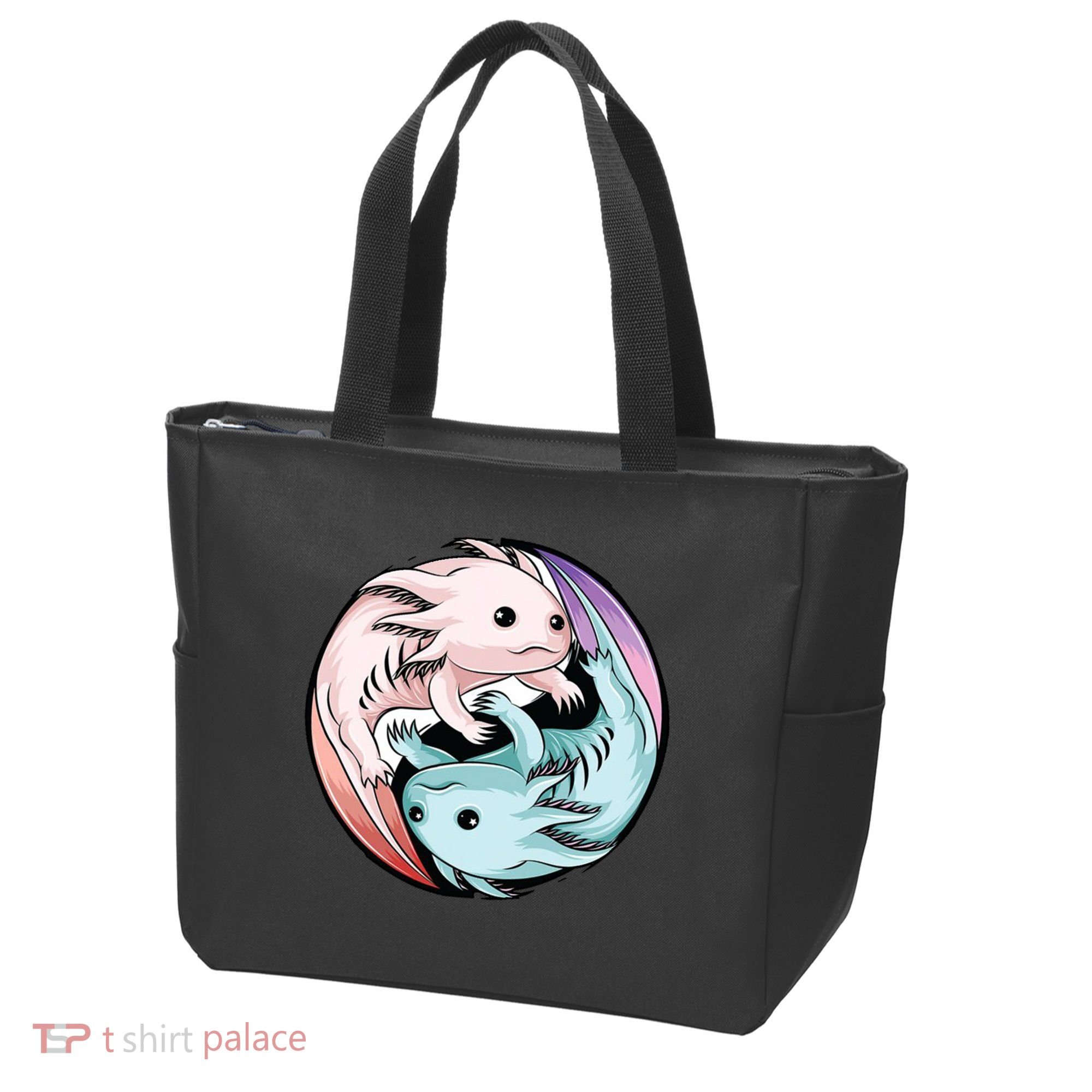 Ying Yang Axolotls Tote Bag