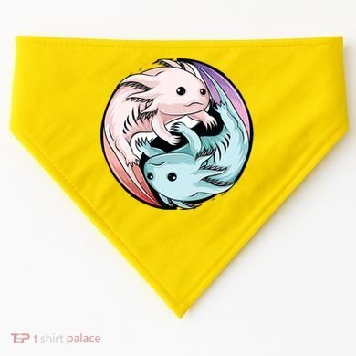 Ying Yang Axolotls USA-Made Doggie Bandana