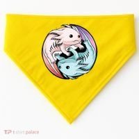 Ying Yang Axolotls USA-Made Doggie Bandana thumb 0