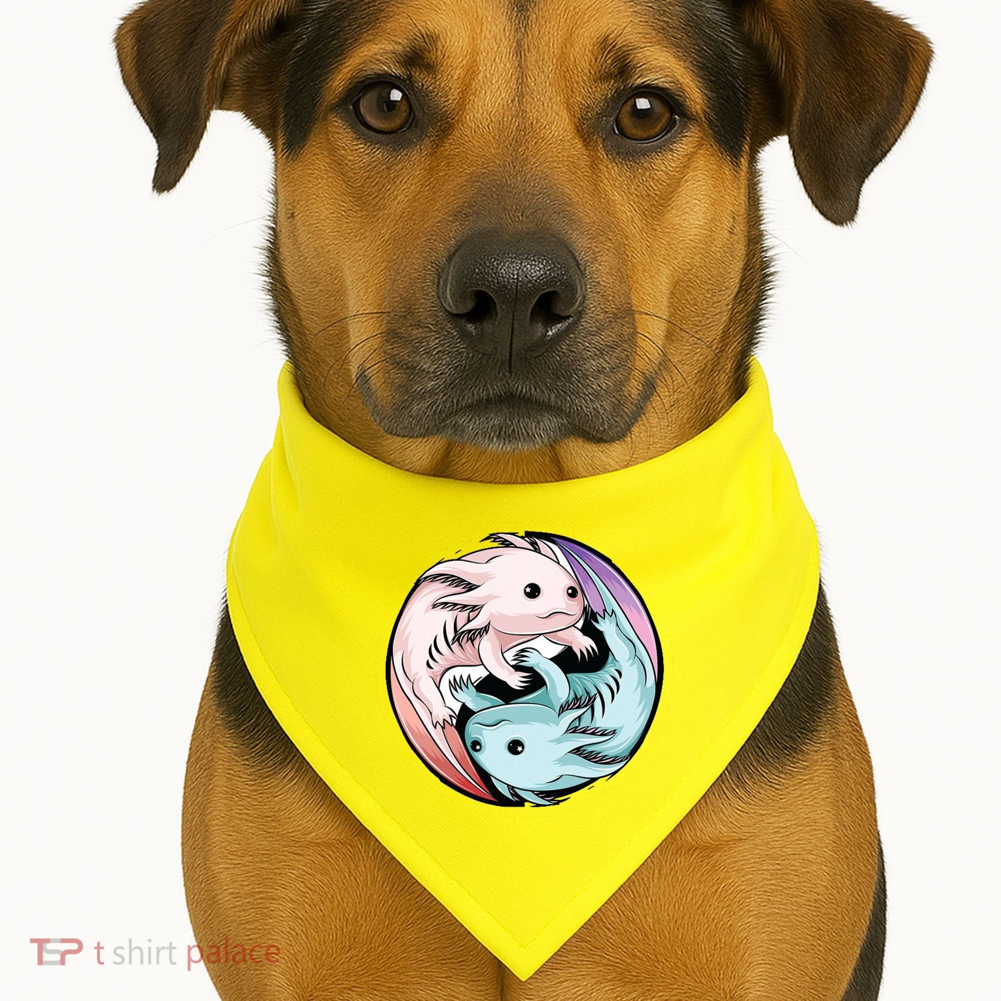 Ying Yang Axolotls USA-Made Doggie Bandana