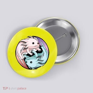 Ying Yang Axolotls Button