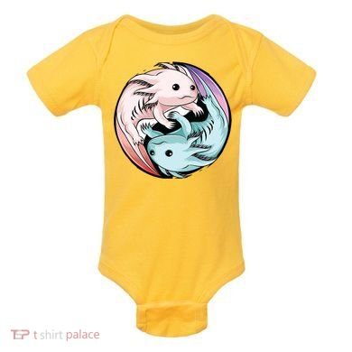 Ying Yang Axolotls Baby Bodysuit