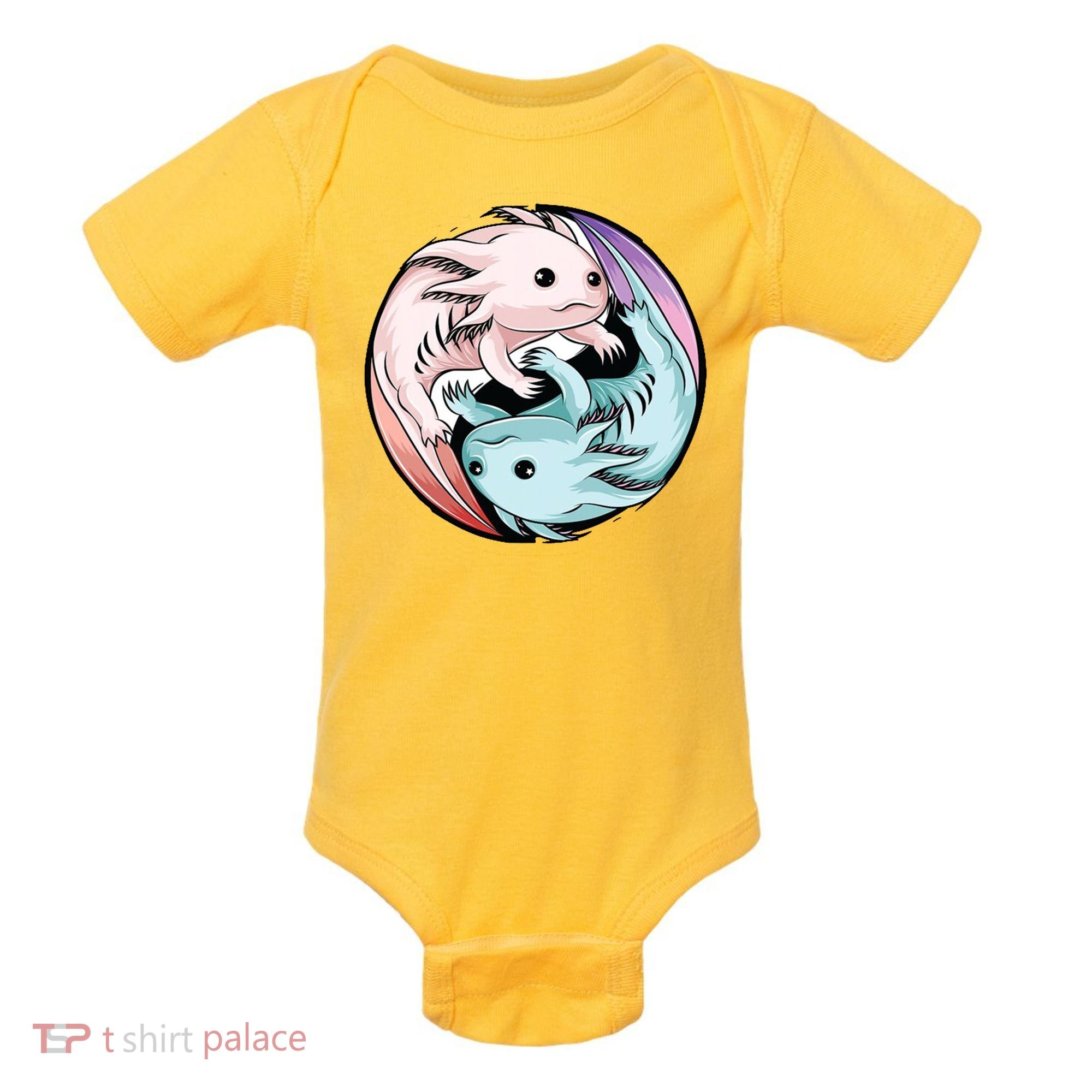 Ying Yang Axolotls Baby Bodysuit