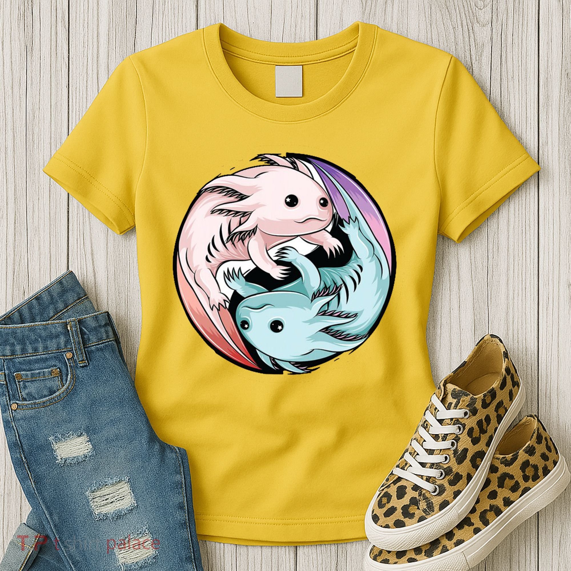 Ying Yang Axolotls Women's T-Shirt