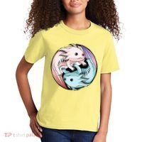 Ying Yang Axolotls Kids T-Shirt thumb 2