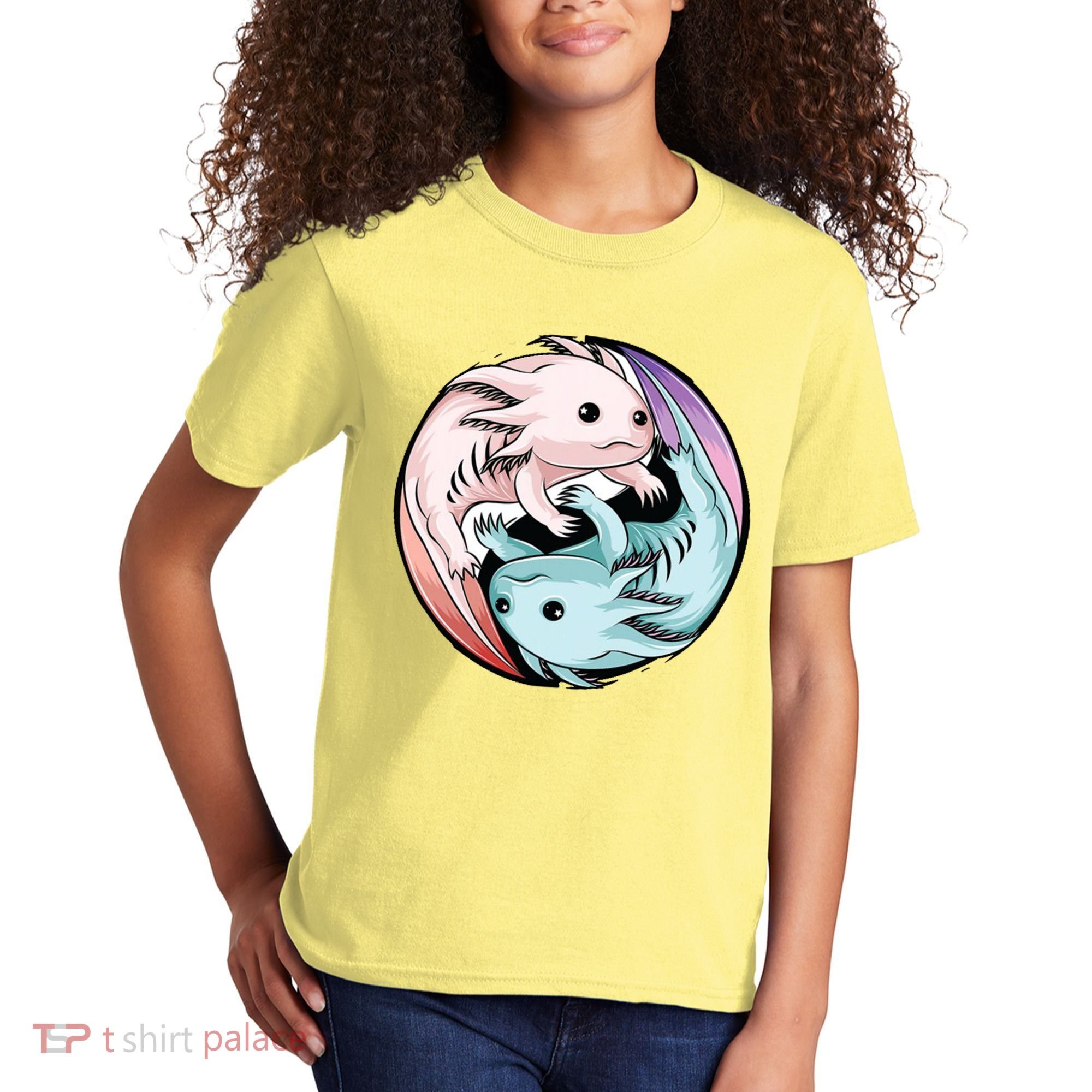 Ying Yang Axolotls Kids T-Shirt