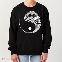 Yin Yang Bonsai Tree Japanese Buddhist Zen Gift Women's Sweatshirt thumb 0