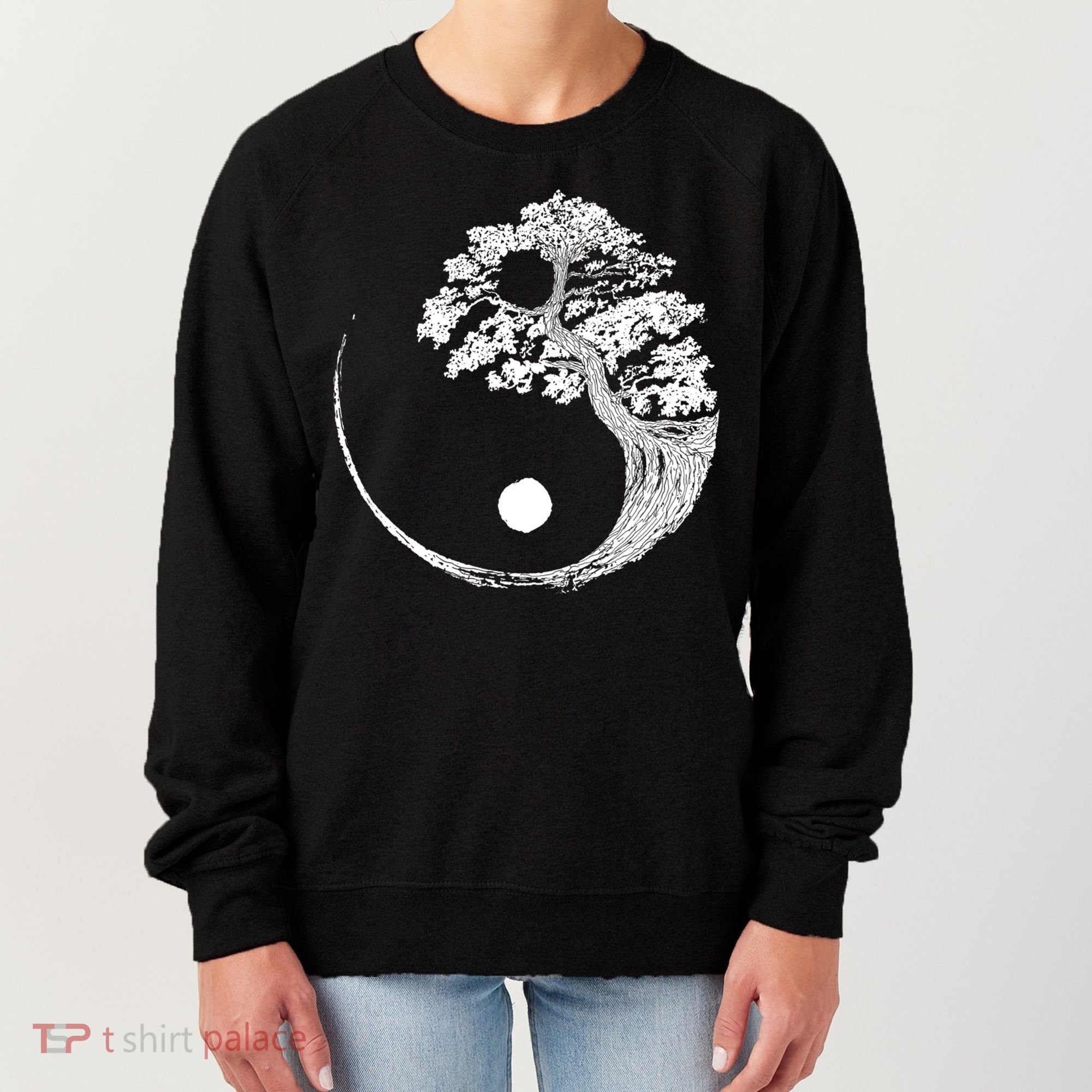 Yin Yang Bonsai Tree Japanese Buddhist Zen Gift Women's Sweatshirt