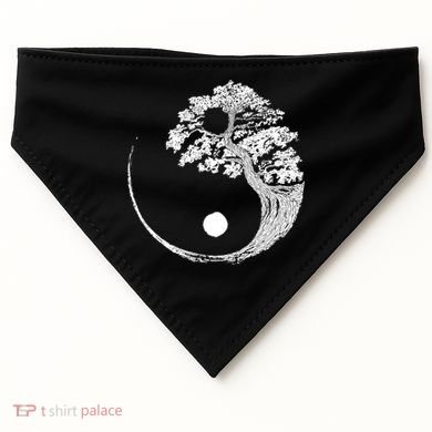 Yin Yang Bonsai Tree Japanese Buddhist Zen Gift USA-Made Doggie Bandana